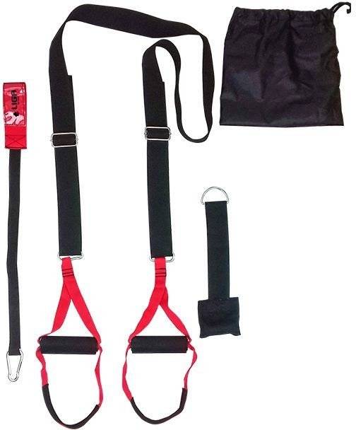 LIGA SPORT ΙΜΑΝΤΕΣ TRX LIGA SPORT GYM SUSPENSION TRAINER ΜΑΥΡΟΙ/ΚΟΚΚΙΝΟΙ