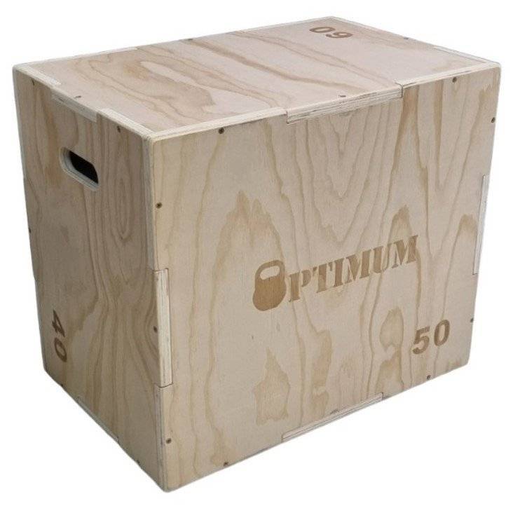 ΞΥΛΙΝΟ KOYTI CROSSFIT OPTIMUM PLYOBOX ΚΑΦΕ (60 X 50 X 40 CM) OPTIMUM