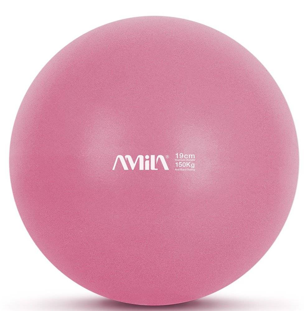 ΜΠΑΛΑ ΓΥΜΝΑΣΤΙΚΗΣ AMILA PILATES BALL ΡΟΖ (19 CM)