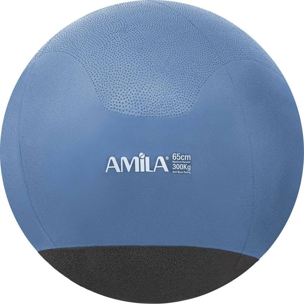 ΜΠΑΛΑ AMILA GYMBALL ΜΕ ΒΑΡΟΣ ΣΤΗΝ ΒΑΣΗ ΜΠΛΕ (65 CM) AMILA