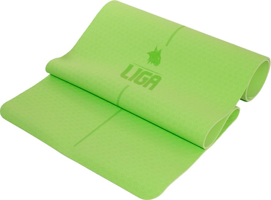 LIGA SPORT ΣΤΡΩΜΑ LIGA SPORT TPE YOGA MAT ΠΡΑΣΙΝΟ (183 X 61 X 0.6 CM)