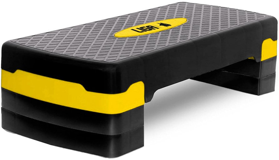 AEROBIC STEPPER LIGA SPORT 3 ΘΕΣΕΩΝ ΜΑΥΡΟ/ΚΙΤΡΙΝΟ LIGA SPORT