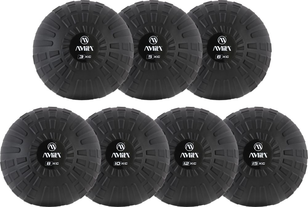 ΜΠΑΛΑ ΠΡΟΠΟΝΗΣΗΣ AMILA SLAM BALL PLEXUS ΜΑΥΡΗ (8 KG) AMILA