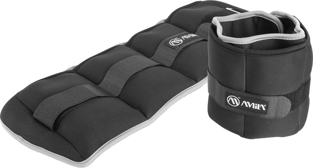ΠΡΟΣΘΑΦΑΙΡΟΥΜΕΝΑ ΒΑΡΗ ΑΚΡΩΝ AMILA NEOPRENE ΜΑΥΡΑ (2 X 2.5 KG)
