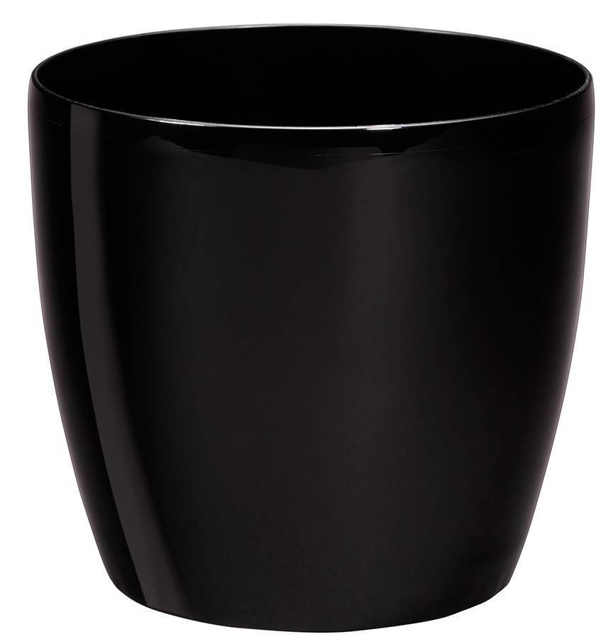 PLASTONA ΚΑΣΠΩ ROTO BRILLANTE ΜΑΥΡΟ ΓΥΑΛΙΣΤΕΡΟ ΜΕ ΡΟΔΕΣ (Φ35 CM)