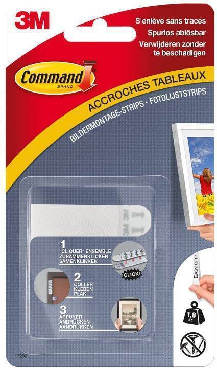 ΕΠΑΝΑΤΟΠΟΘΕΤΟΥΜΕΝΕΣ ΤΑΙΝΙΕΣ ΓΙΑ ΚΑΔΡΑ ΜΙΚΡΟΥ ΜΕΓΕΘΟΥΣ COMMAND 3M (17202) / 1.8KG