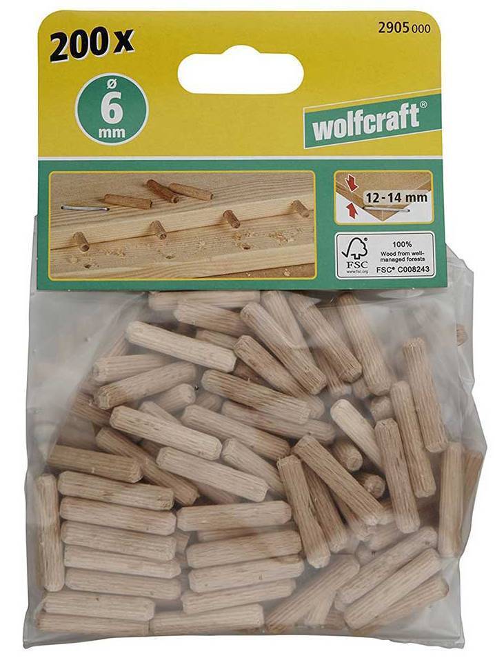 ΣΕΤ ΚΑΒΙΛΙΕΣ WOLFCRAFT ΟΞΙΑΣ 6X30MM 200ΤΕΜ 2905000