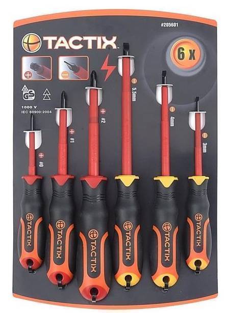 ΣΕΤ 6 ΤΕΜ ΚΑΤΣΑΒΙΔΙΑ ΗΛΕΚΤΡΟΛΟΓΟΥ TACTIX ΜΕ VDE ΜΟΝΩΣΗ PH 205601 TACTIX