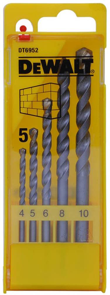 ΣΕΤ ΤΡΥΠΑΝΙΑ ΔΟΜΙΚΩΝ ΥΛΙΚΩΝ DEWALT 4-10ΜΜ 5ΤΕΜ DT6952 DEWALT