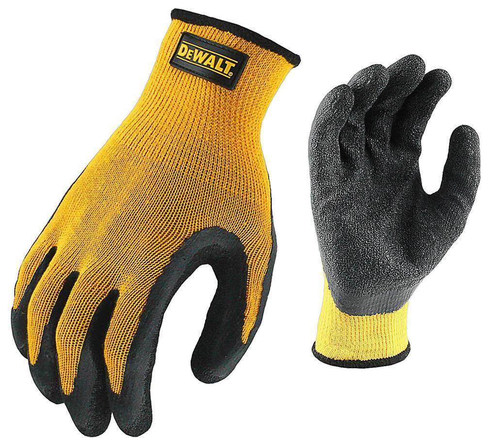 ΓΑΝΤΙΑ ΠΛΕΚΤΑ DEWALT GRIPPER LATEX ΚΙΤΡΙΝΟ-ΜΑΥΡΟ ΝΟ.10 DPG70L