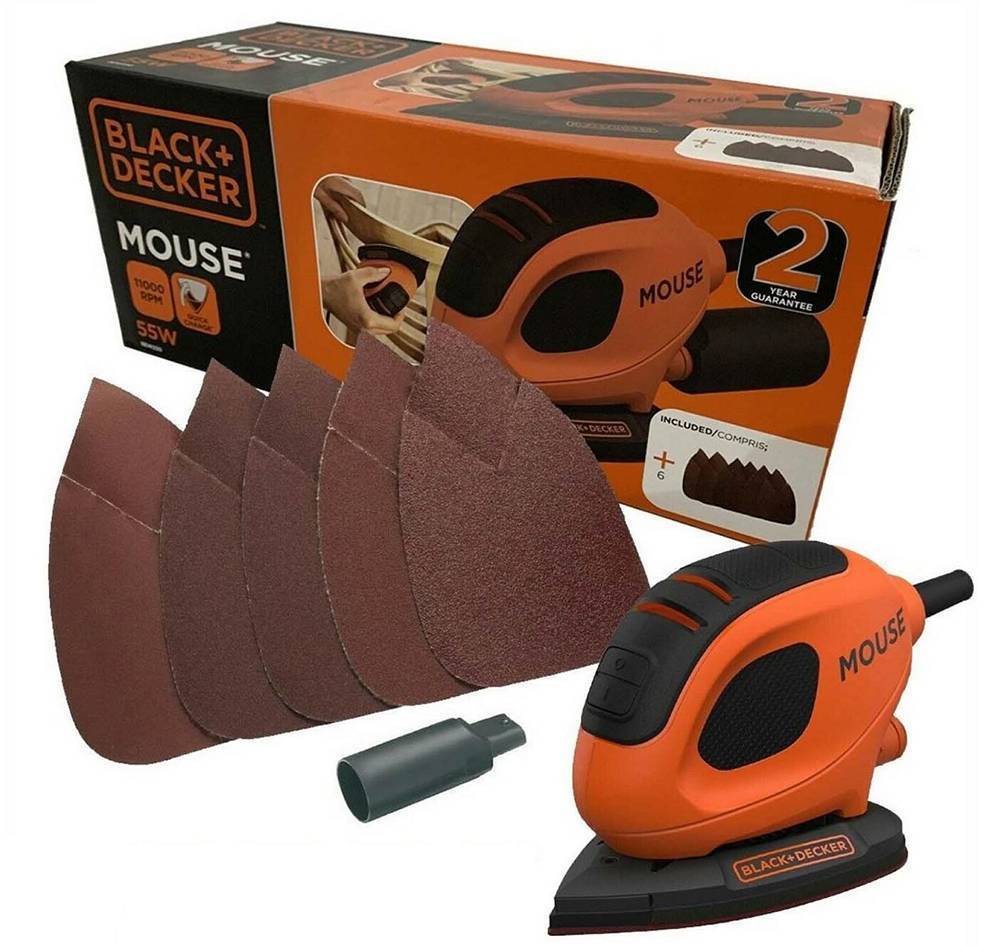 ΠΑΛΜΙΚΟ ΗΛΕΚΤΡΙΚΟ ΤΡΙΒΕΙΟ BLACK N DECKER 55 WATT MOUSE BEW230 BLACK AND DECKER