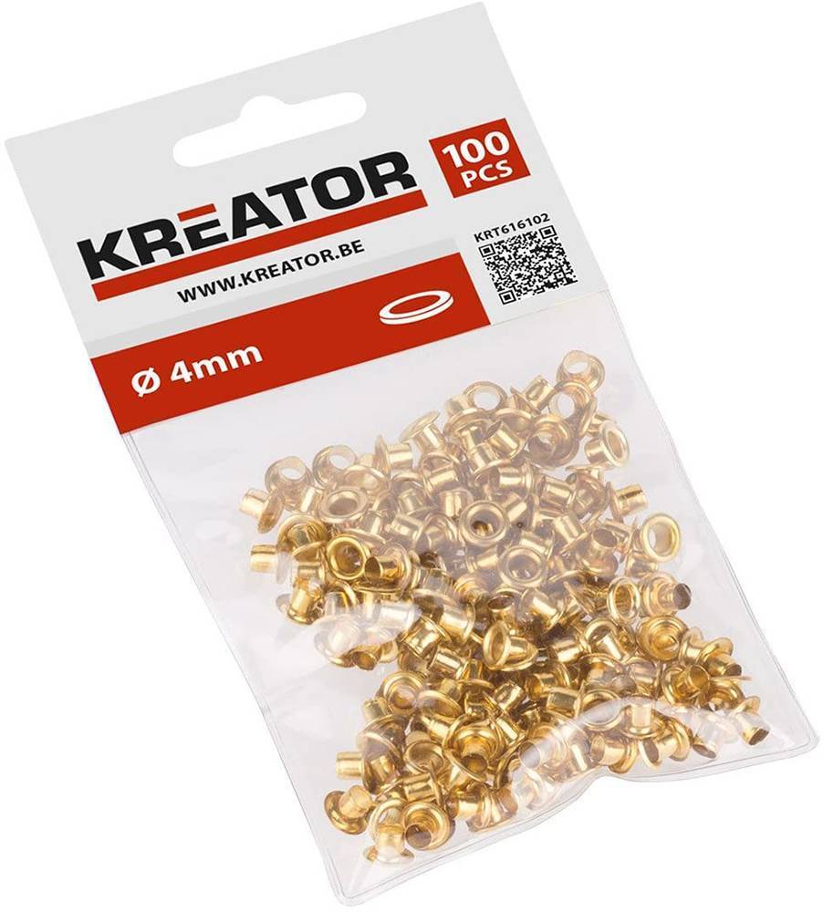 ΠΟΝΤΟΥΖΙΑ ΧΑΛΚΙΝΑ 4MM ΣΕΤ 100Τ KREATOR KRT616102 (6689780)