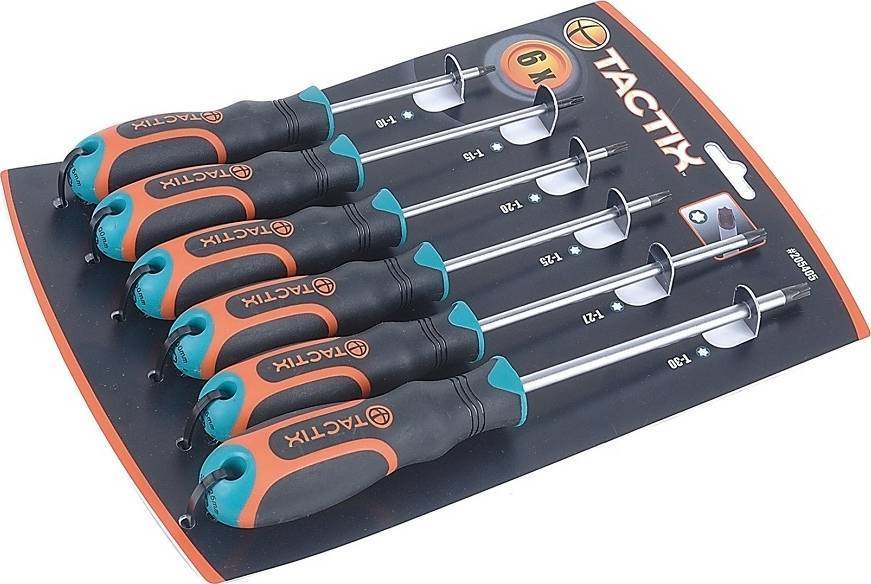 TACTIX ΣΕΤ 6 ΤΕΜ ΚΑΤΣΑΒΙΔΙΑ TORX TACTIX NO.10-15-20-25-27-30 205405