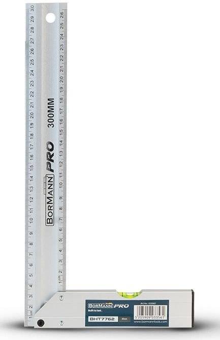 ΓΩΝΙΟΜΕΤΡΟ ΜΑΡΑΓΚΩΝ ΑΛΟΥΜΙΝΙΟΥ BORMANN BHT7762 30CM ΜΕ ΑΛΦΑΔΙ (033561) BORMANN