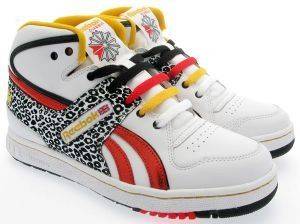 REEBOK  PRO LEGAC MID LEOPARD WHT/BLK (UR:37, USA:6.5)