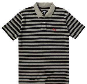 STUSSY CLASSIC STRIPE POLO / (L)