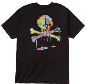 STUSSY T-SHIRT PAINT SKULL  (S)