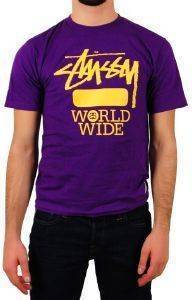 STUSSY T-SHIRT ATHLETIC WORLD WIDE (S)
