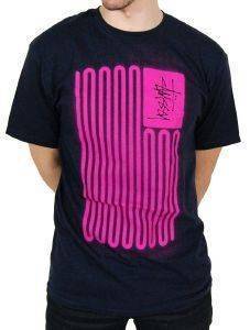 T-SHIRT STUSSY NEON FLAG   (S)