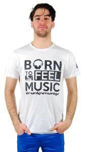 T-SHIRT DRUNKNMUNKY BORN TO FEEL MUSIC  (XL)