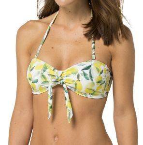 BIKINI TOP TOMMY HILFIGER GALA LEMON PRINT BANDEAU // (36)