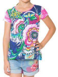 T-SHIRT DESIGUAL DELAWARE FLORAL  (NO 5-6)