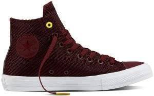  CONVERSE ALL STAR CHUCK TAYLOR II HI 155771C DEEP BORDEAUX/FRESH YELLOW (EUR:45)