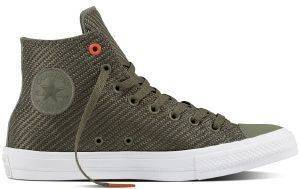  CONVERSE ALL STAR CHUCK TAYLOR II HI 155772C OLIVE SUBMARINE/BOLD MANDARIN (EUR:41)