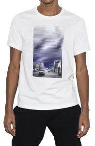 T-SHIRT CONVERSE MICROSTRIPE CITY SCAPE  (L)