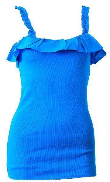 TOP JLO ΜΕ ΦΡΑΜΠΑΛΑ ΓΑΛΑΖΙΟ (XS) JLO