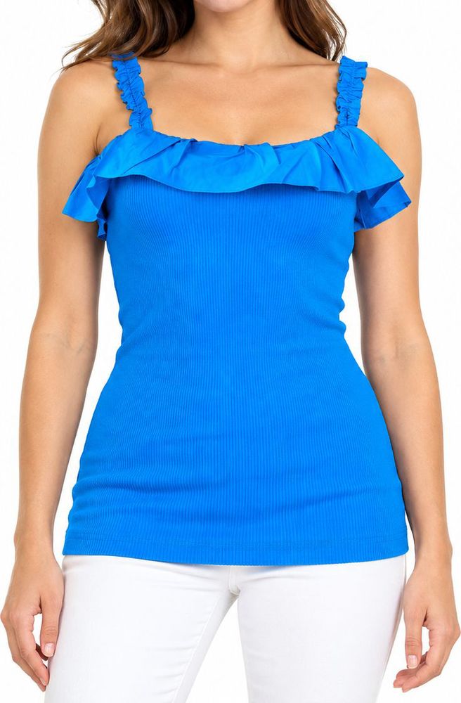 JLO TOP JLO ΜΕ ΦΡΑΜΠΑΛΑ ΓΑΛΑΖΙΟ (XS)
