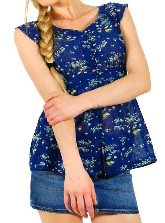 TOPSHOP ΜΠΛΕ ΜΠΛΟΥΖΑ ΜΕ ΛΟΥΛΟΥΔΙΑ (34) TOPSHOP