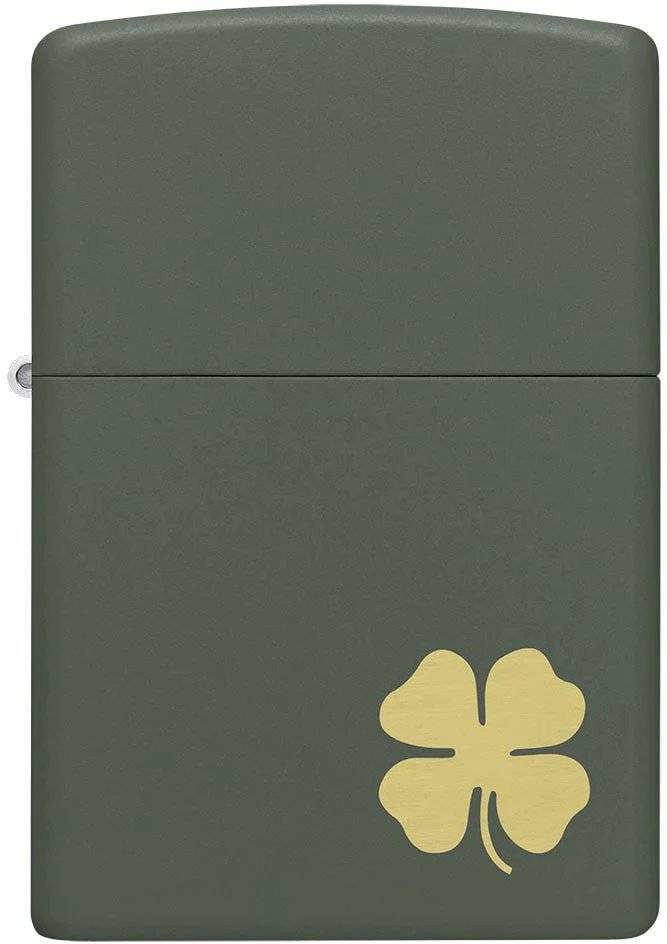 ΑΝΑΠΤΗΡΑΣ ΒΕΝΖΙΝΗΣ ZIPPO 49796 FOUR LEAF CLOVER ΠΡΑΣΙΝΟ MATTE CRAZY