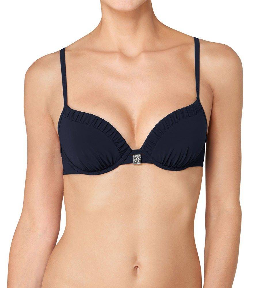 BIKINI TOP SLOGGI SWIM DAY - NIGHT ESSENTIALS CTOWP ΜΠΛΕ-ΜΑΥΡΟ
