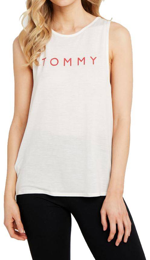 TOP TOMMY HILFIGER WRAP TANK UW0UW01524/141 ΛΕΥΚΟ