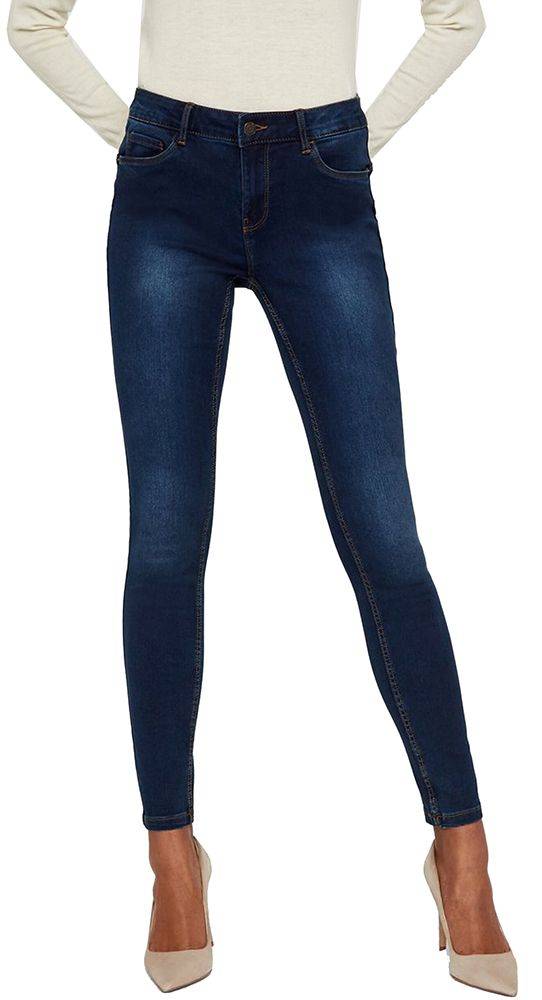VERO MODA JEANS VERO MODA VMSEVEN SLIM 10217514 ΣΚΟΥΡΟ ΜΠΛΕ