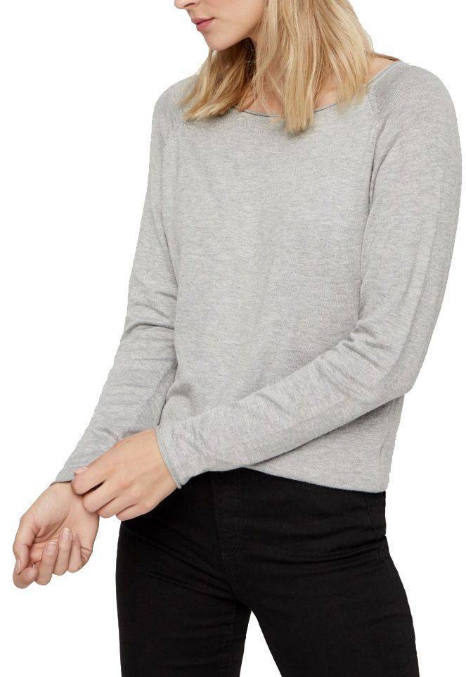 VERO MODA ΜΠΛΟΥΖΑ ΜΑΚΡΥΜΑΝΙΚΗ VERO MODA VMNELLIE 10221163 ΑΝΟΙΧΤΟ ΓΚΡΙ ΜΕΛΑΝΖΕ