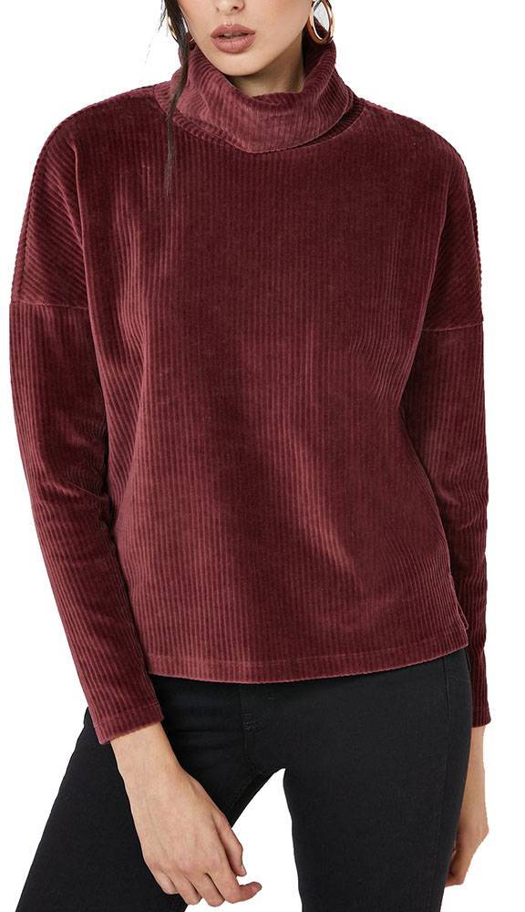 VERO MODA ΜΠΛΟΥΖΑ ΜΑΚΡΥΜΑΝΙΚΗ VERO MODA VMAMANDA 10220388 ΜΠΟΡΝΤΩ