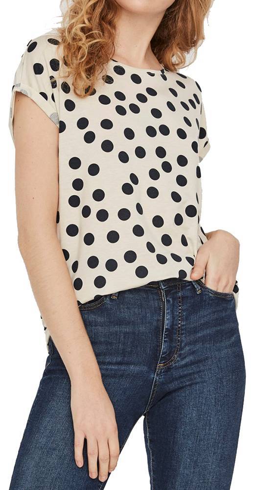VERO MODA T-SHIRT VERO MODA VMAVA ΠΟΥΑ 10214302 ΜΠΕΖ