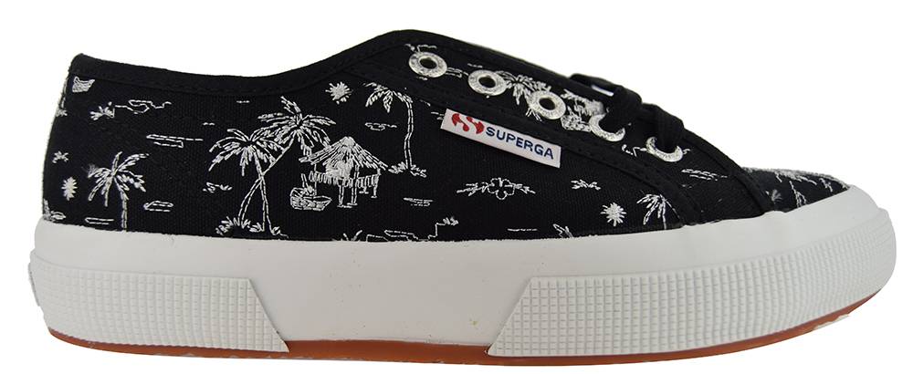 SUPERGA ΠΑΠΟΥΤΣΙ SUPERGA 2750-COTWEMBROIDERYPALM S1117SW ΜΑΥΡΟ