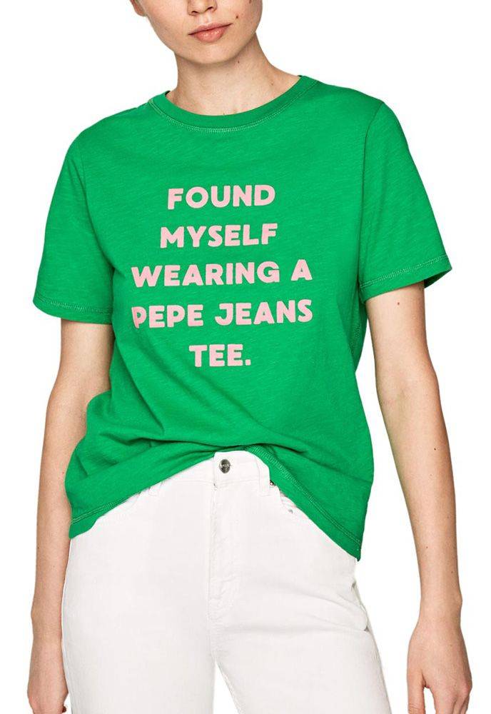 PEPE JEANS T-SHIRT PEPE JEANS FREJA PL504463 ΠΡΑΣΙΝΟ