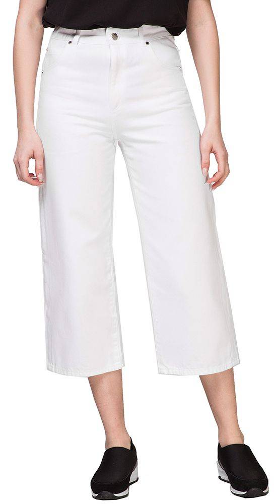 SUPERDRY JEANS SUPERDRY WIDE LEG CROP W7010080A ΛΕΥΚΟ