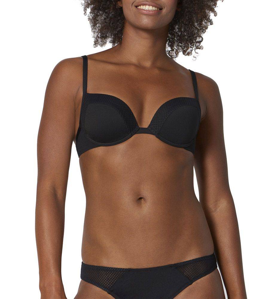BIKINI TOP SLOGGI SWIM FORMENTRA SURFIN PU ΜΑΥΡΟ