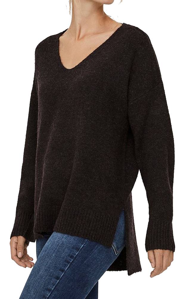 VERO MODA ΠΟΥΛΟΒΕΡ VERO MODA VMPLAZA 10231642 ΣΚΟΥΡΟ ΜΩΒ ΜΕΛΑΝΖΕ