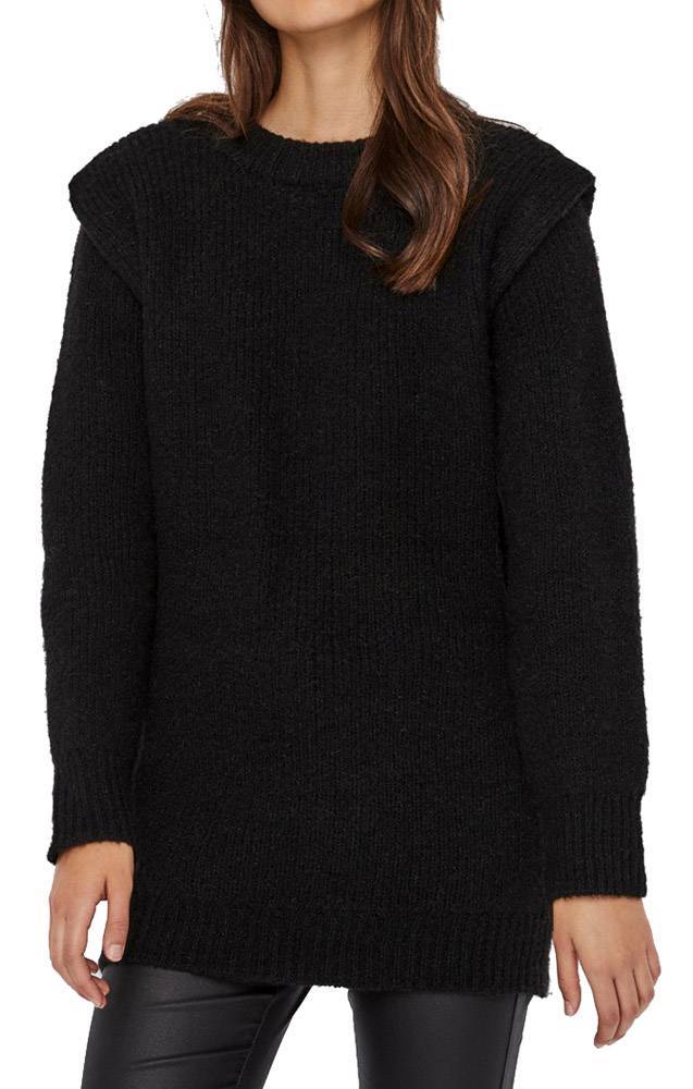 VERO MODA ΠΟΥΛΟΒΕΡ VERO MODA VMDAISYSHOULDER 10233576 ΜΑΥΡΟ