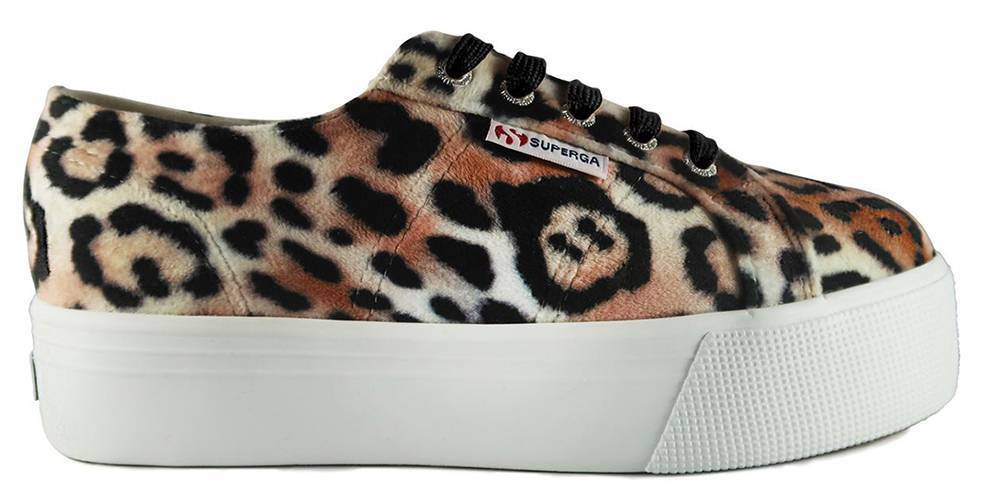 ΠΑΠΟΥΤΣΙ SUPERGA 2790-FANVELVETW S00GZJ0 FLATFORM LEOPARD ΚΑΦΕ/ΜΑΥΡΟ