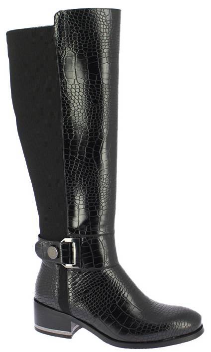 ΜΠΟΤΕΣ LAURA BIAGIOTTI 6607 CROCO ΜΑΥΡΟ