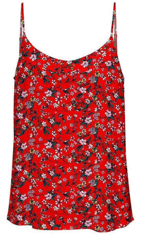 VERO MODA TOP VERO MODA VMSIMPLY 10245152 FLORAL ΚΟΚΚΙΝΟ