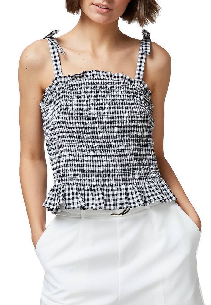GUESS TOP GUESS RIHANA W1GH0SWDV70 ΚΑΡΟ ΜΑΥΡΟ/ΛΕΥΚΟ