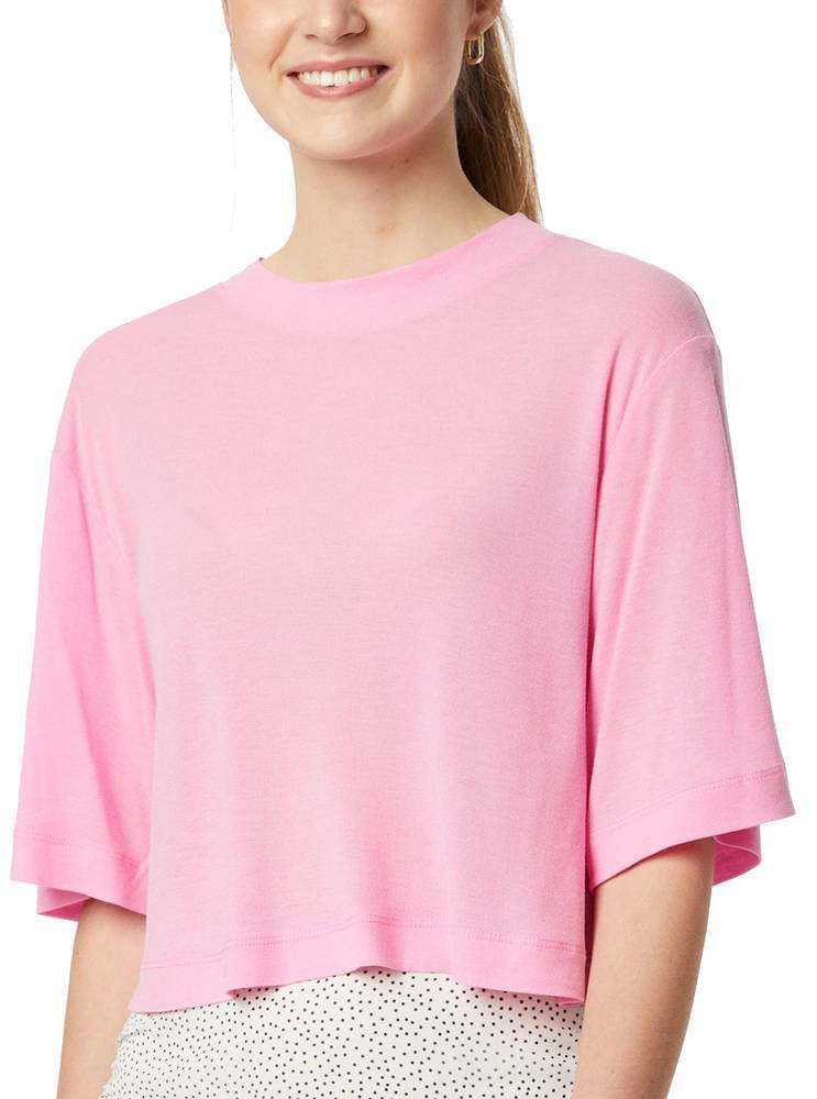 GUESS CROP TOP GUESS VILDAN W1RP69KAET2 G61E ΡΟΖ